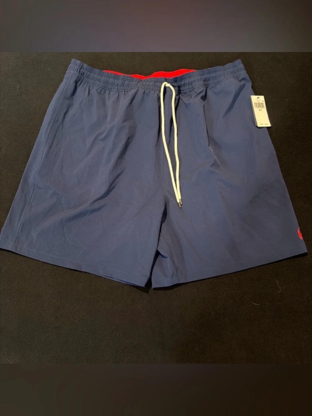Polo Ralph Lauren Big & Tall Men's Royal Blue Solid Print Swim Trunks 2LT